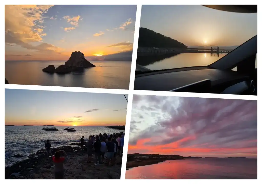 Ibiza sunset tours collage